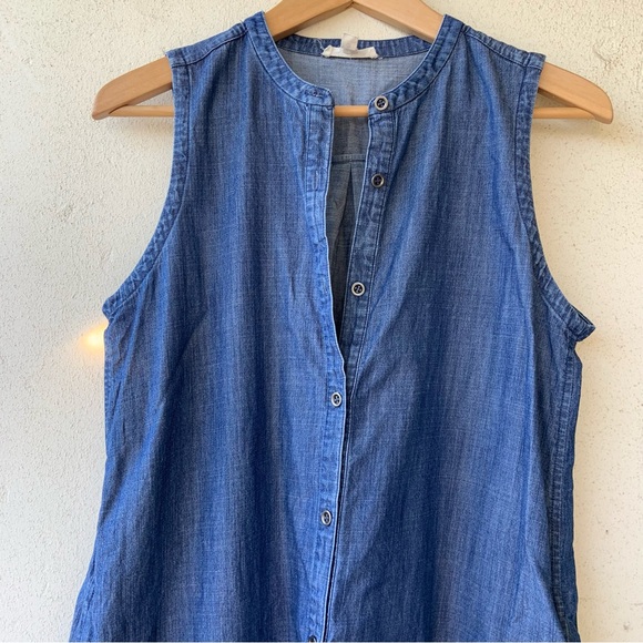 Eileen Fisher simple denim dress - Picture 2 of 12